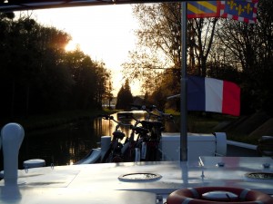 Sunset onboard C'est la Vie Barge © Barge Vacations