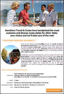 It's time to cruise - Newsletter 15-Oct-13