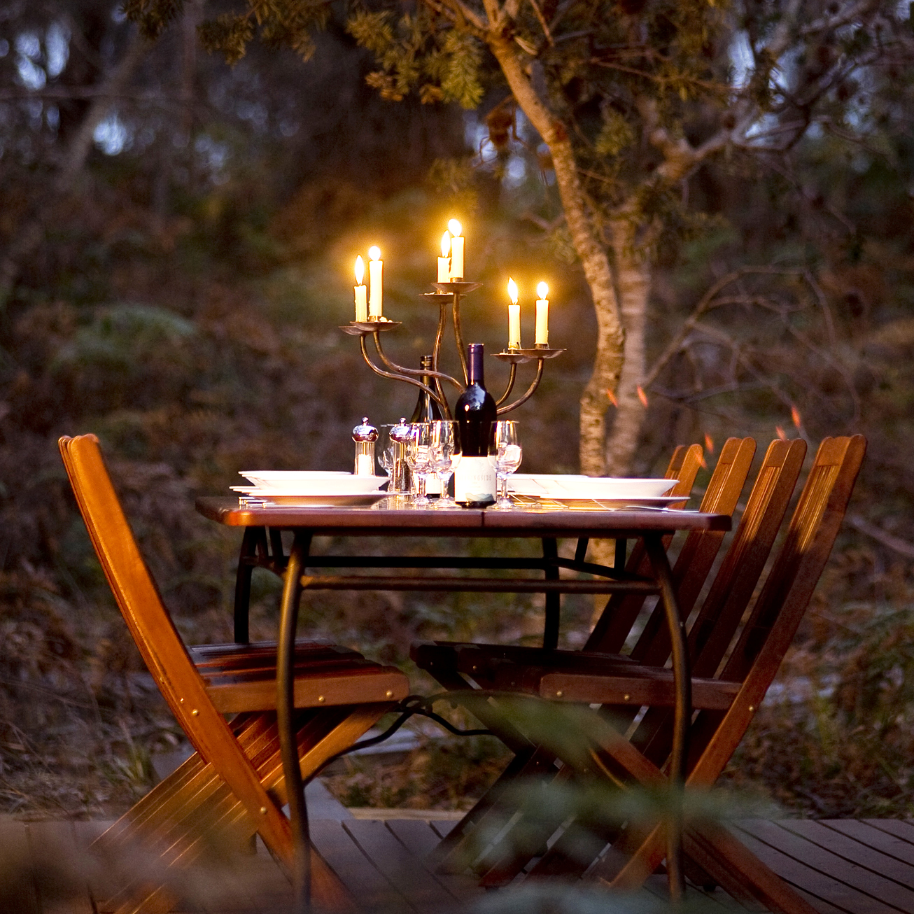 Candlelit dining © Maria Island Walk